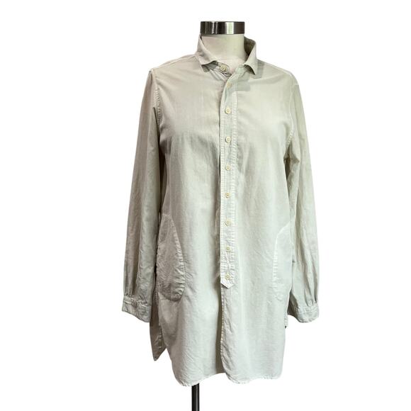 CP Shades 100% Cotton Button Front Beige Corduroy Tunic Blouse Sz XS - Picture 1 of 10